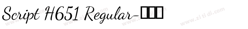 Script H651 Regular字体转换 Script H651 Regular字体转换